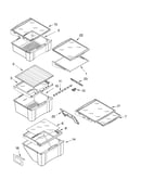 Refrigerator shelf parts