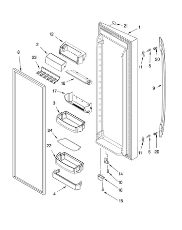 Refrigerator door parts