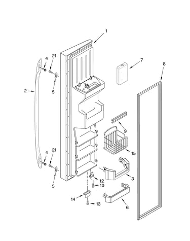 Freezer door parts