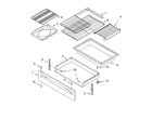 Whirlpool GS440LEMQ0 drawer & broiler parts diagram