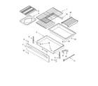 Whirlpool GS458LEMQ0 drawer & broiler parts diagram