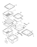 Refrigerator shelf parts
