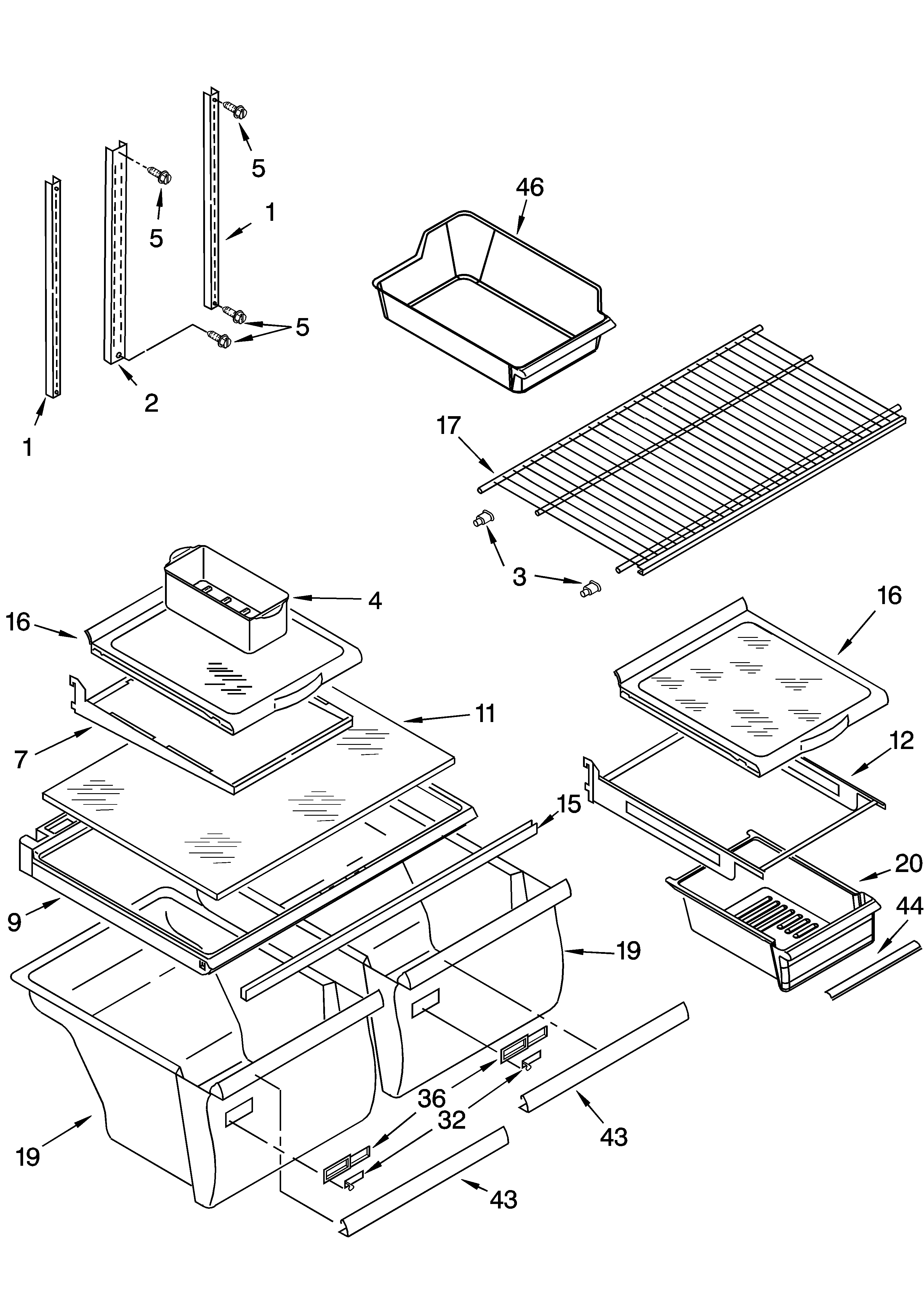 Shelf parts