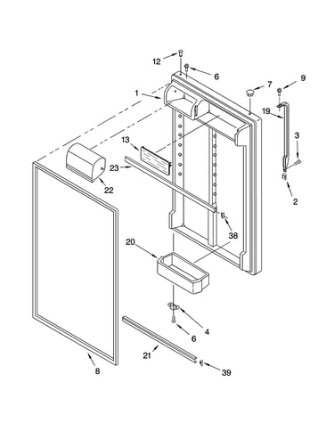 Refrigerator door parts