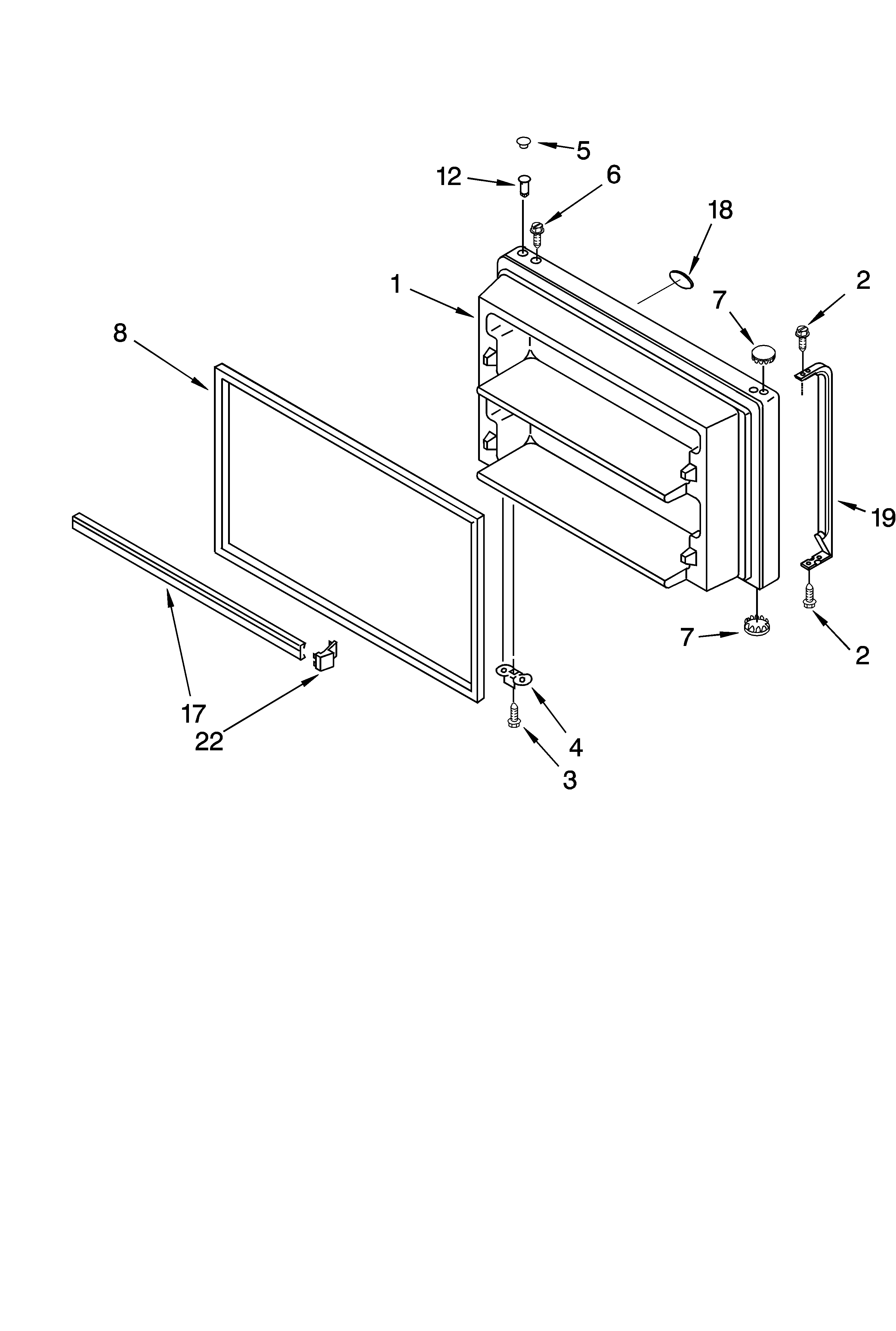 Freezer door parts