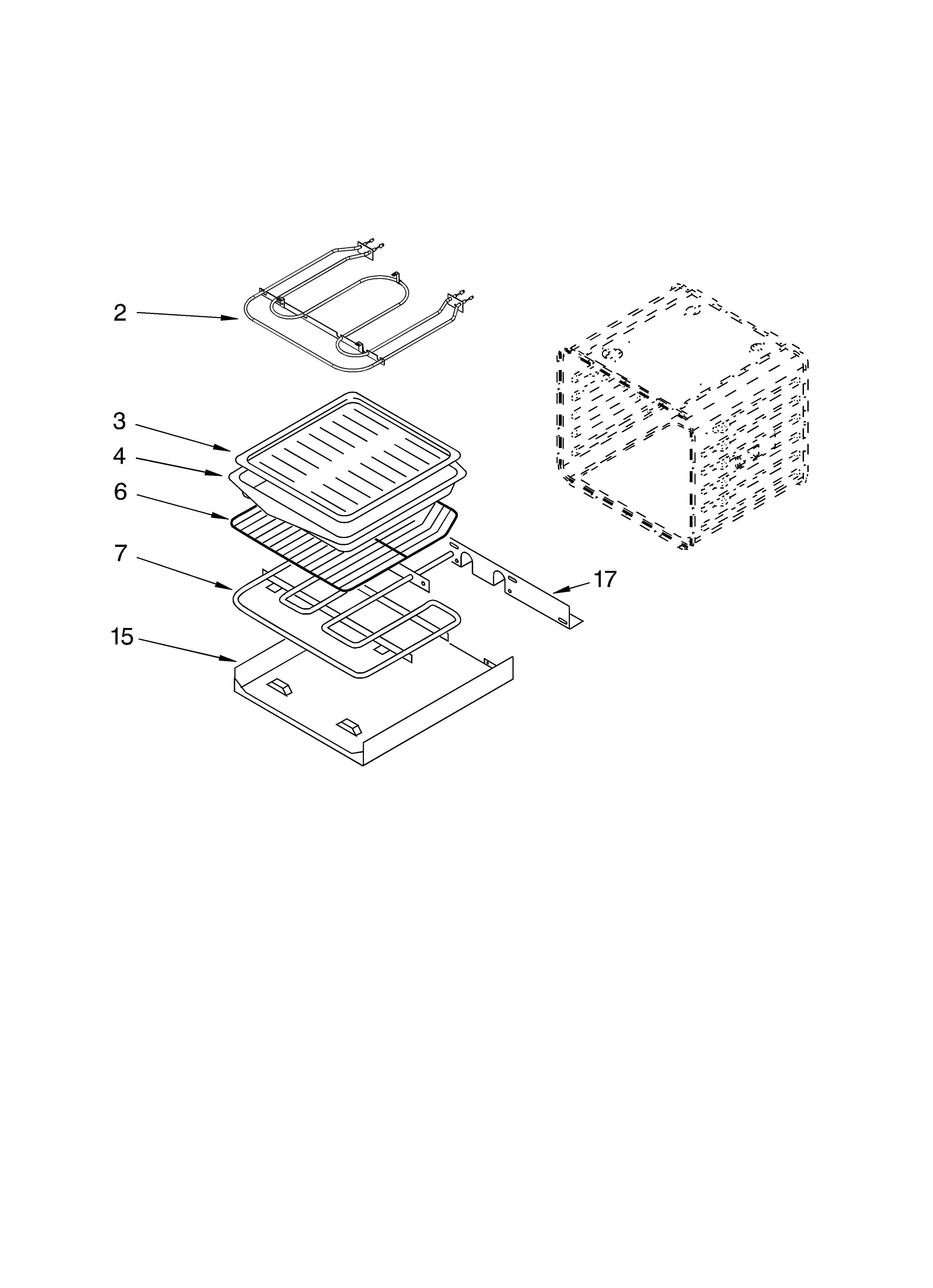 Internal oven parts