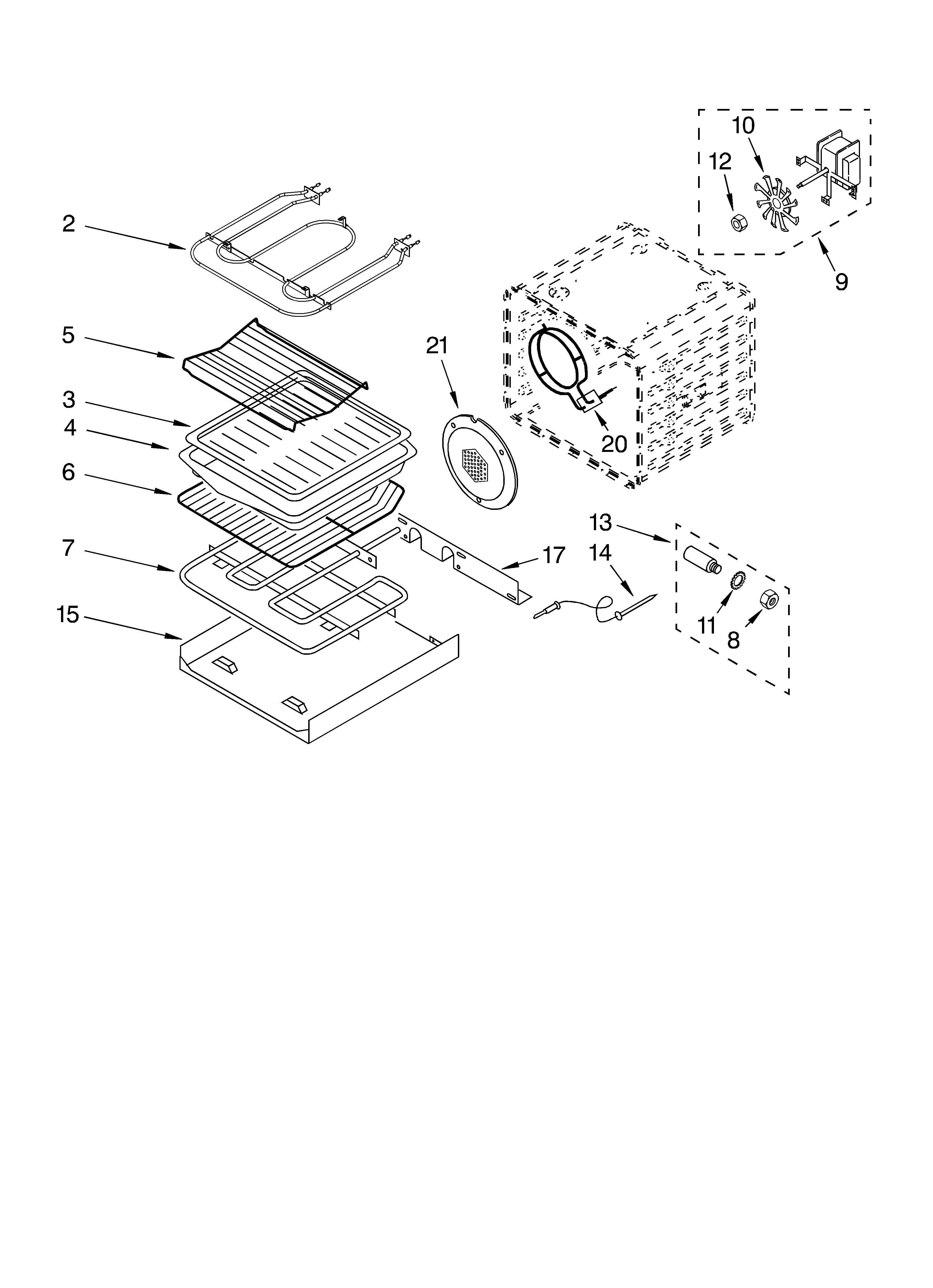 Internal oven parts