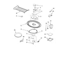 KitchenAid KHMS175MWH0 magnetron and turntable parts diagram
