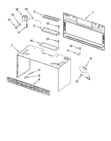 Cabinet and installation parts