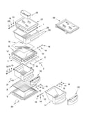 Refrigerator shelf parts