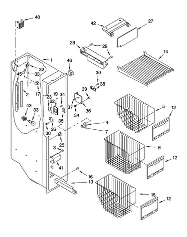 Freezer liner parts
