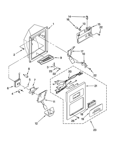 Dispenser front parts