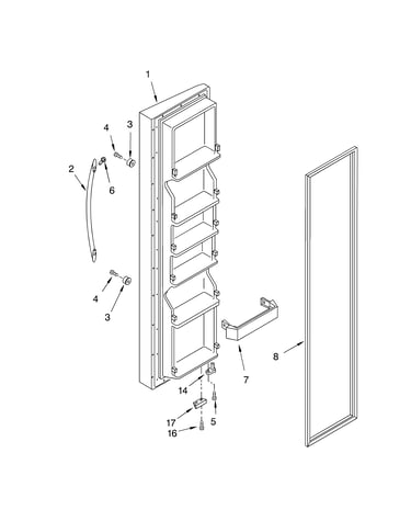 Freezer door parts