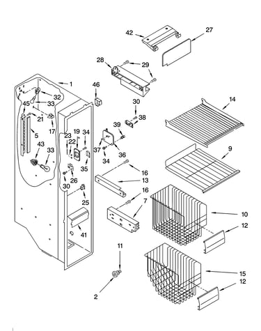 Freezer liner parts