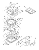 Refrigerator shelf parts