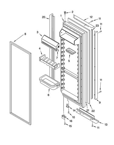 Refrigerator door parts