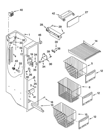Freezer liner parts