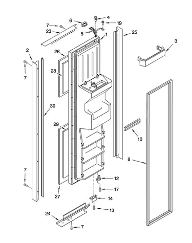 Freezer door parts