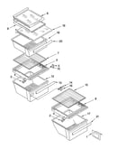 Refrigerator shelf parts