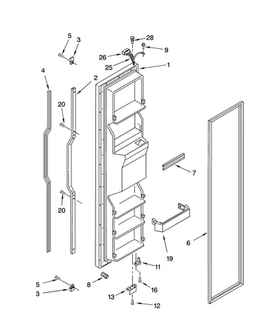 Freezer door parts