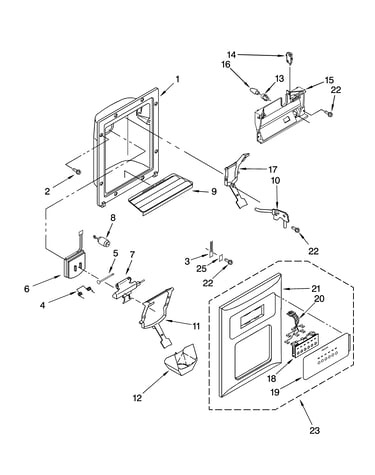 Dispenser front parts