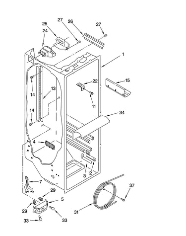 Refrigerator liner parts