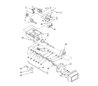 KitchenAid KSRD25FKBL14 motor and ice container parts diagram