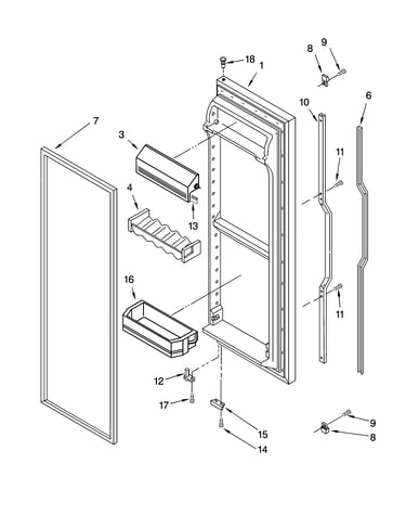 Refrigerator door parts