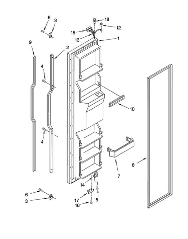 Freezer door parts