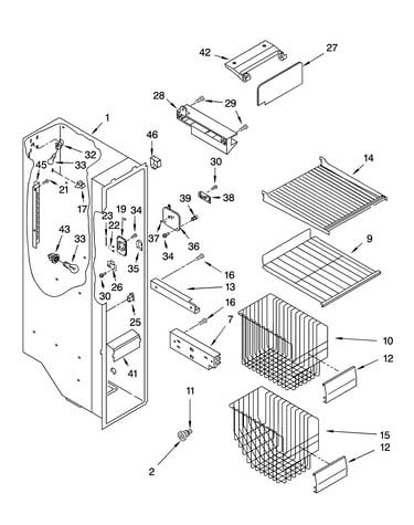Freezer liner parts