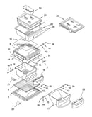 Refrigerator shelf parts