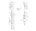 KitchenAid KSRG22FKBL15 motor and ice container parts diagram