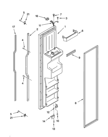 Freezer door parts