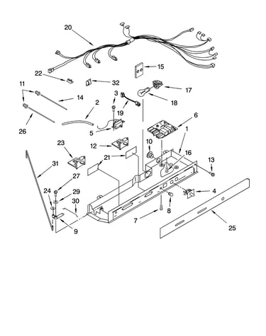 Control parts, parts not illustrated