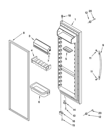 Refrigerator door parts