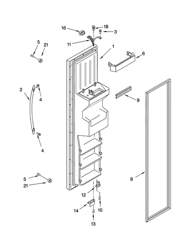 Freezer door parts