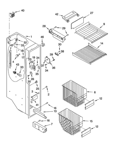 Freezer liner parts