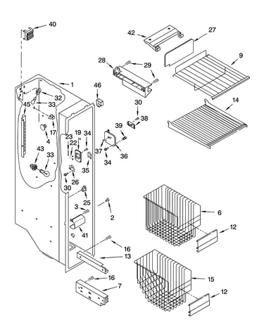 Freezer liner parts