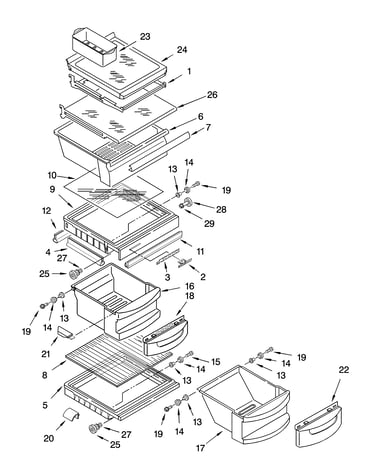 Refrigerator shelf parts