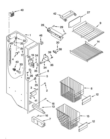 Freezer liner parts