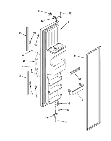 Freezer door parts