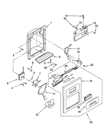Dispenser front parts