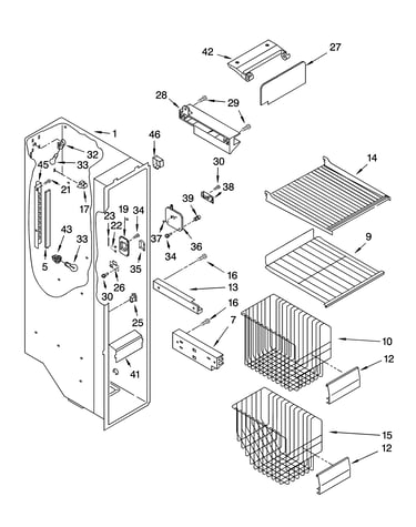 Freezer liner parts