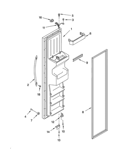 Freezer door parts