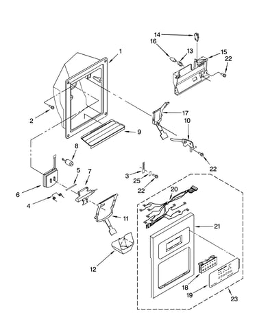 Dispenser front parts