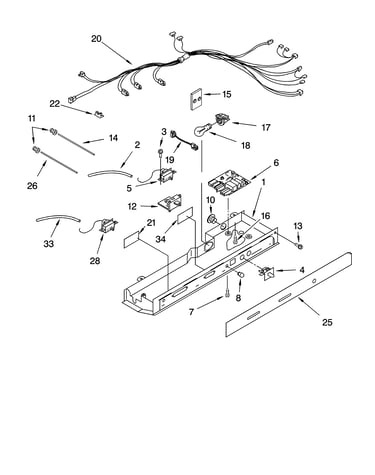 Control parts, parts not illustrated