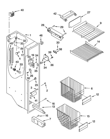 Freezer liner parts