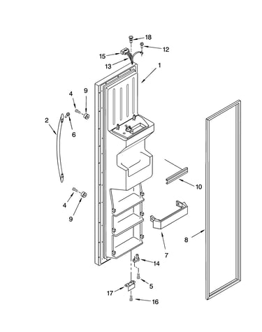 Freezer door parts