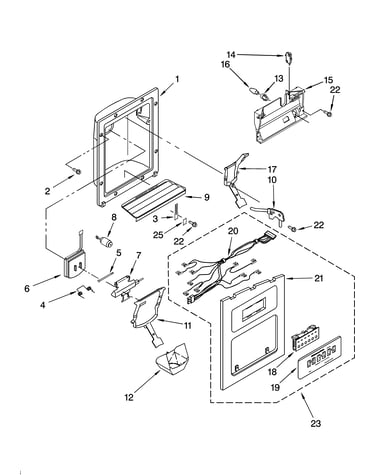 Dispenser front parts