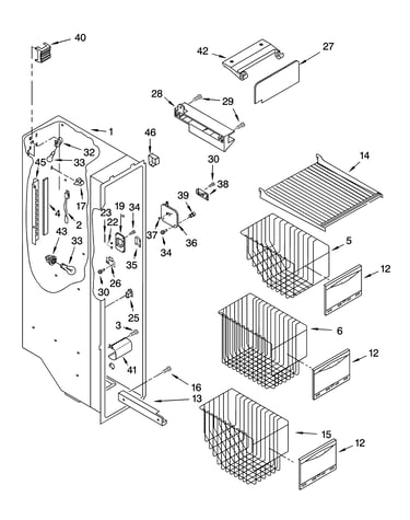 Freezer liner parts